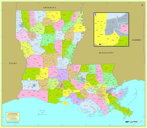 louisiana parish zip codes list.